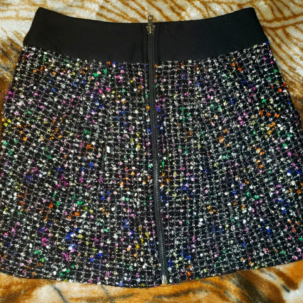 Forever21 Colorful Vintage-Style Zipup Skirt - Medium